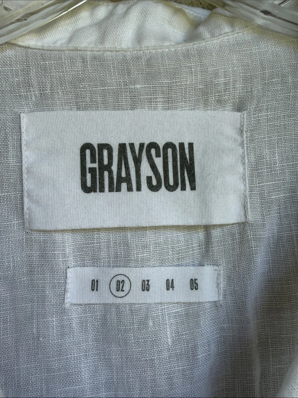 Grayson The Artist Linen Short Sleeve Shirt Midi Dress White Size Large - Picture 2 of 11